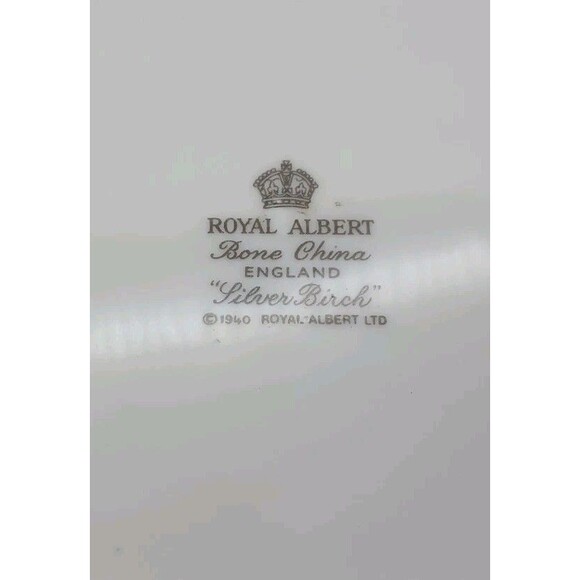 Royal Albert Silver Birch Oval Vegetable Serving Dish Bone China 1940 - Picture 3 of 6